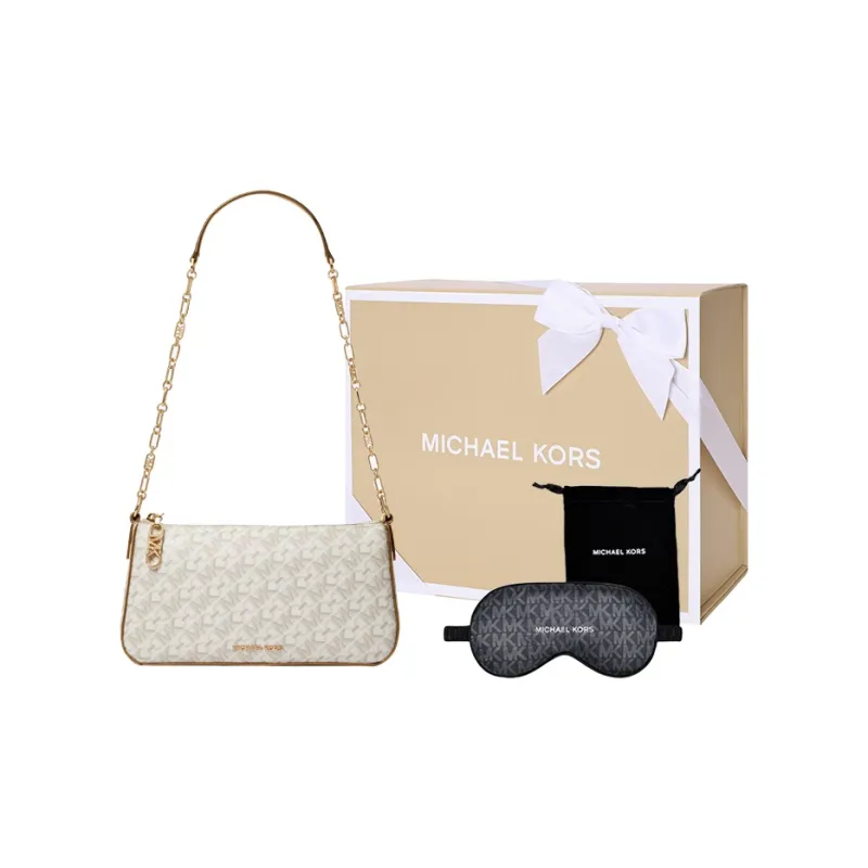 MICHAEL KORS Canvas Clutches Crossbody Bags Medium Size Women's White-5