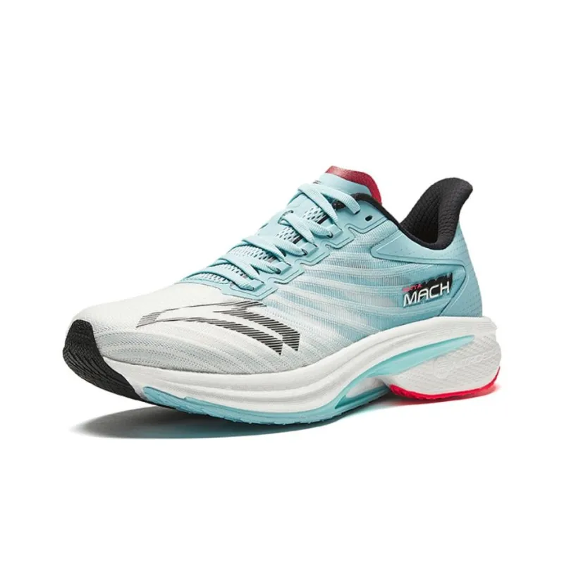 Anta MACH 4.0 Low Top Sprint Long Distance Running Shoes Men's Papyrus White/Macaron Blue/Black-1
