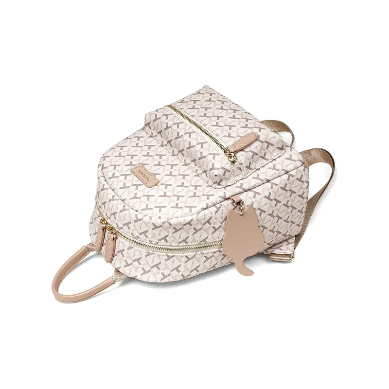 Teenmix PVC Backpack Medium Size Women's Pink-2