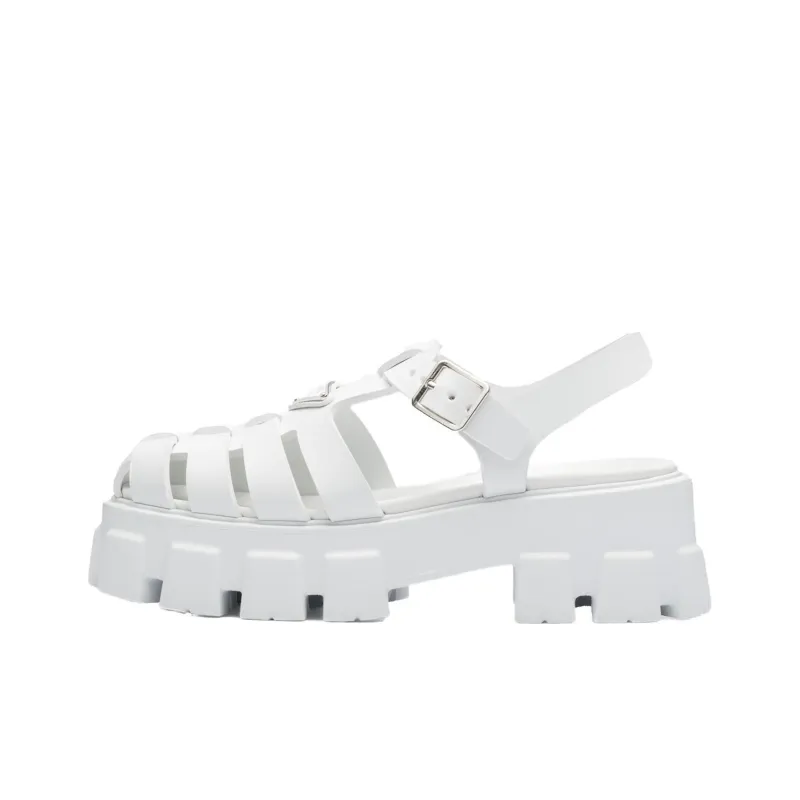 PRADA Monolith Foam Rubber 55mm Sandals White Women's-0