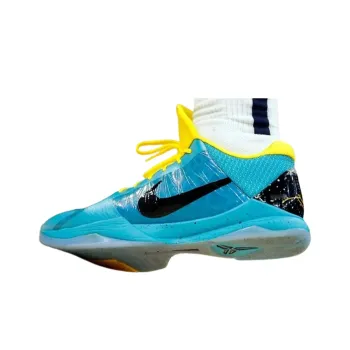 Nike Zoom Kobe 5 Protro PE Cushioning Wear Resistant Low Top Basketball Shoes Men's Blue Black Yellow