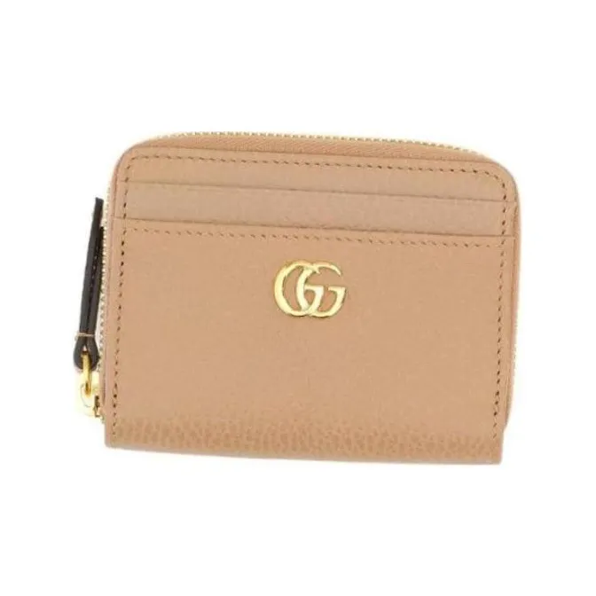 GUCCI Calfskin Wallet Women's Nude Pink-0