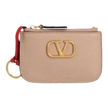 Valentino Leather Coin Purses Wallets Women's Umber