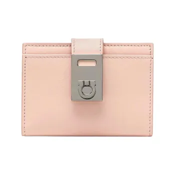 FERRAGAMO Calfskin Card Holder Card Holder Women's Nylund Pink