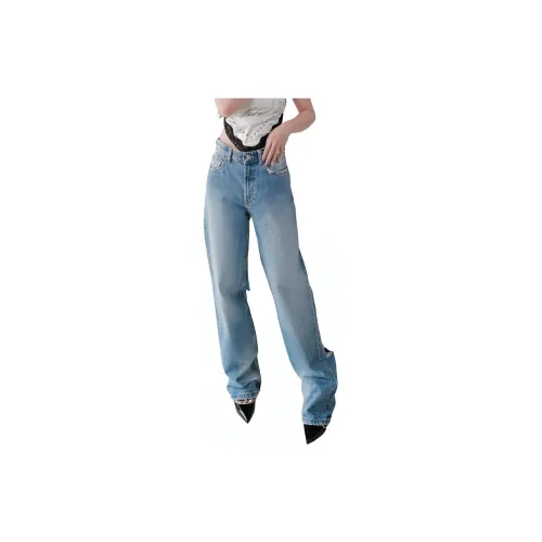 Seven up and nine down Jeans Women's Light Blue