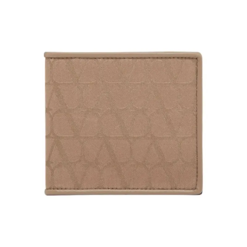 Valentino GARAVANI Calfskin Detail Wallet Men's Clay-0