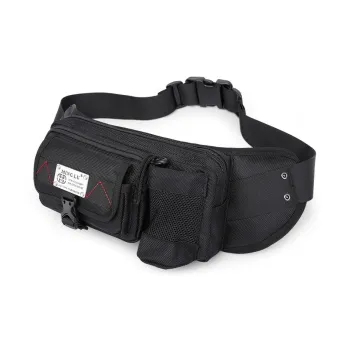 MingLu Oxford Crossbody Bag Fanny Pack Regular Unisex Black