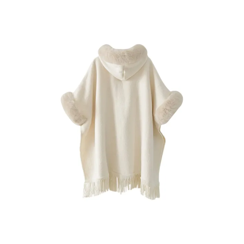 ACUC Mid Length Thickened And Fleece Lined Soft And Warm Large Shawl Women's-1