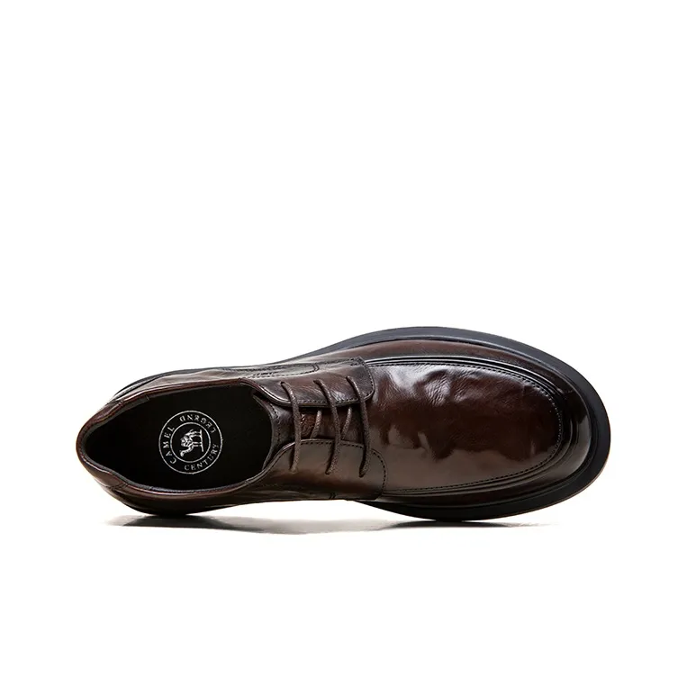 CAMEL Dress Shoes Men Low Top Black/Brown-7