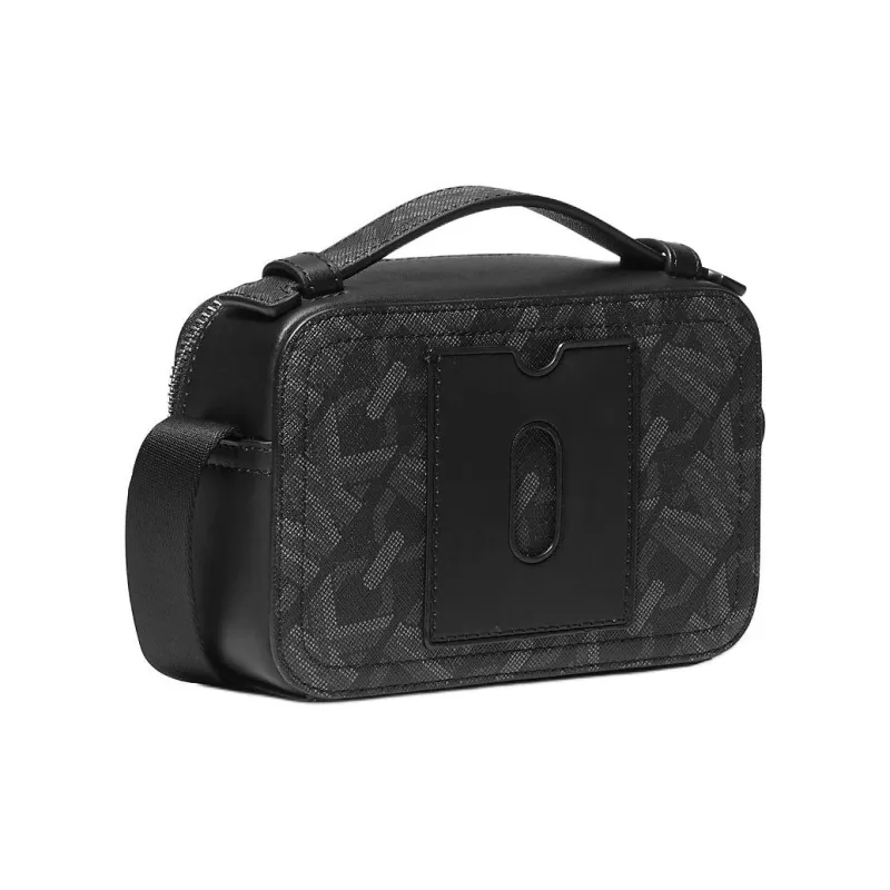 MICHAEL KORS Hudson Coated Canvas Camera Bag Handbag Shoulder Bag Crossbody Bag Men's Black-1