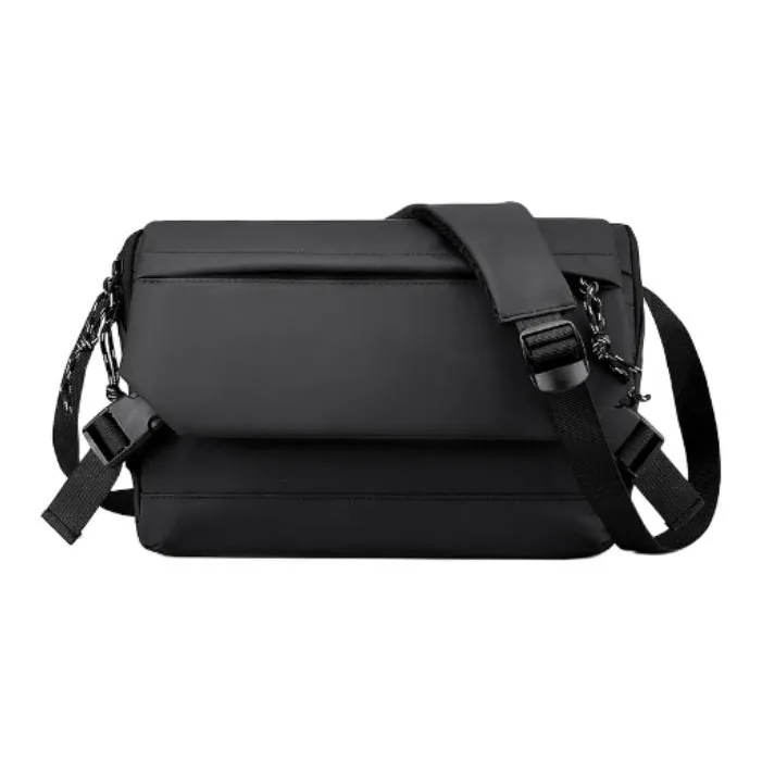 MUYKUY Membrana Dermalis Nylon Fabric Urban Techwear Bag, Messenger Bag, Shoulder Bag, Crossbody Bag Unisex Black/Gray-0