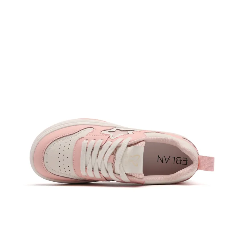 EBLAN Cushioning Wear Resistant Low Top Skateboard Shoes Women's Pink-2