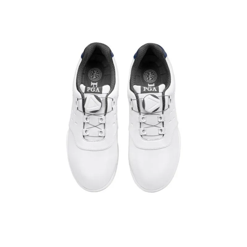PGA Cushioning Wear-Resistant Low-Top Golf Shoes Women's White Blue-2