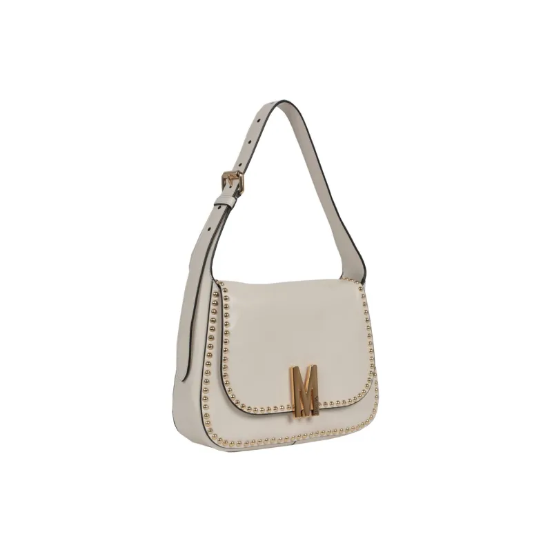 MOSCHINO Leather Handbag Shoulder Bag Women's Gray-1