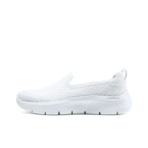 Skechers Go Walk Fle Cushioned Wear Resistant Lightweight Low Top Training Running Shoes Women's White Green