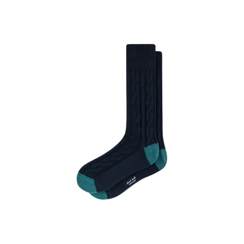Paul Smith Knee-High Socks Men's Blue-0