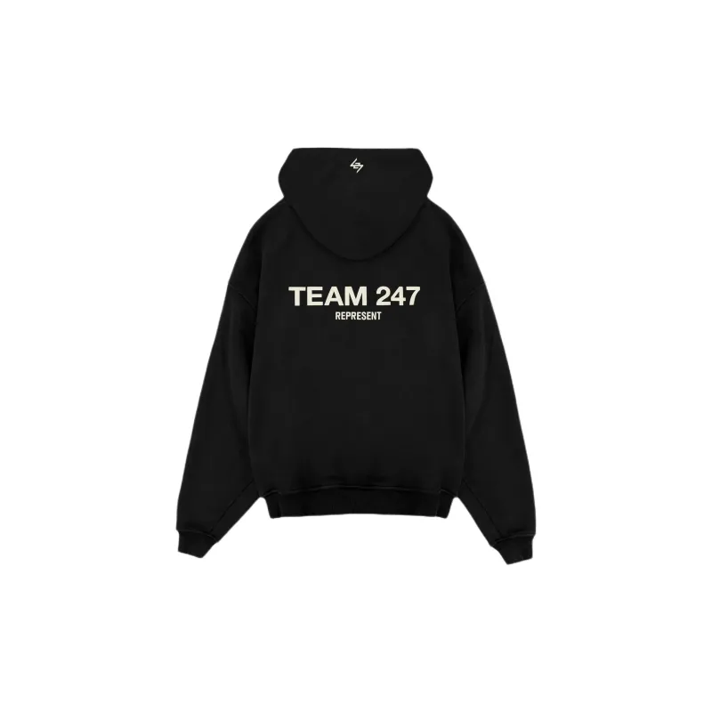 REPRESENT Team 247 Oversized Hoodie Sweatshirt Men's Black-1