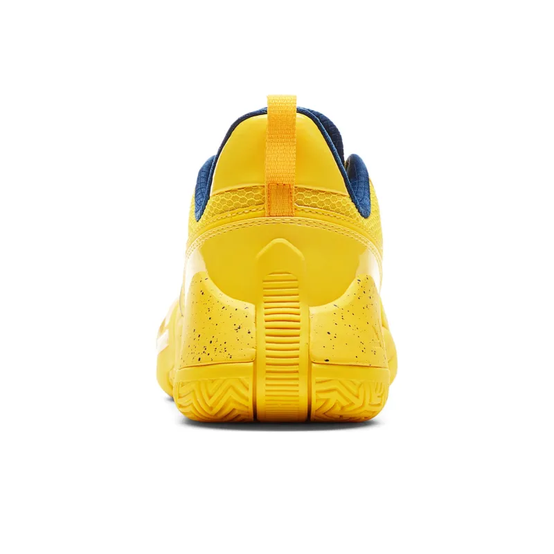PEAK Sharp Marks Basketball Shoes Men Low Top Yellow-4