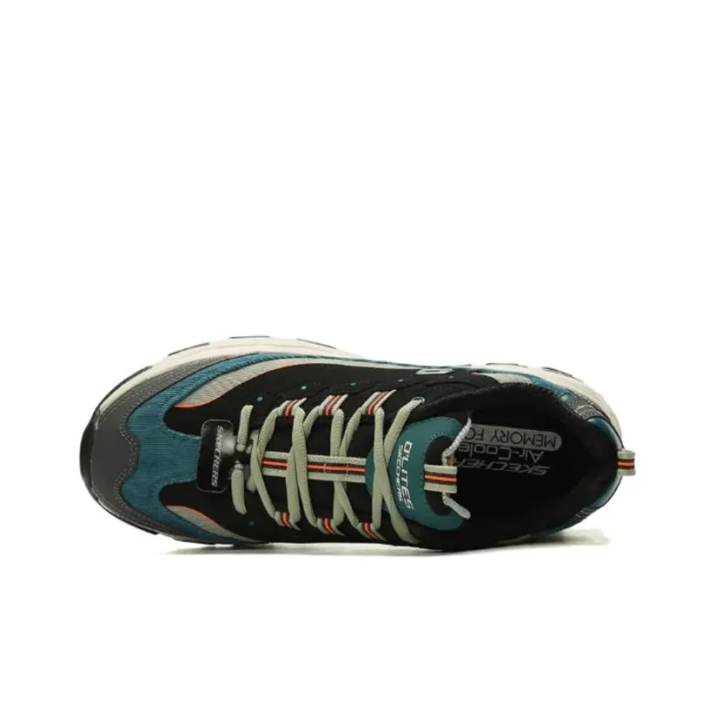 Skechers D'LITES 1.0 1.0 Anti-Slip Wear-Resistant Low-Top Casual Shoes Men's Gray Green Black-2