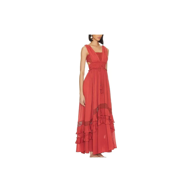 FREE PEOPLE Sleeveless Dress Women's Terracotta-2