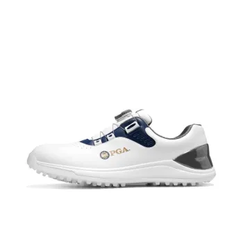 PGA Anti Slip Wear Resistant Low Top Golf Shoes Men's White Black Blue