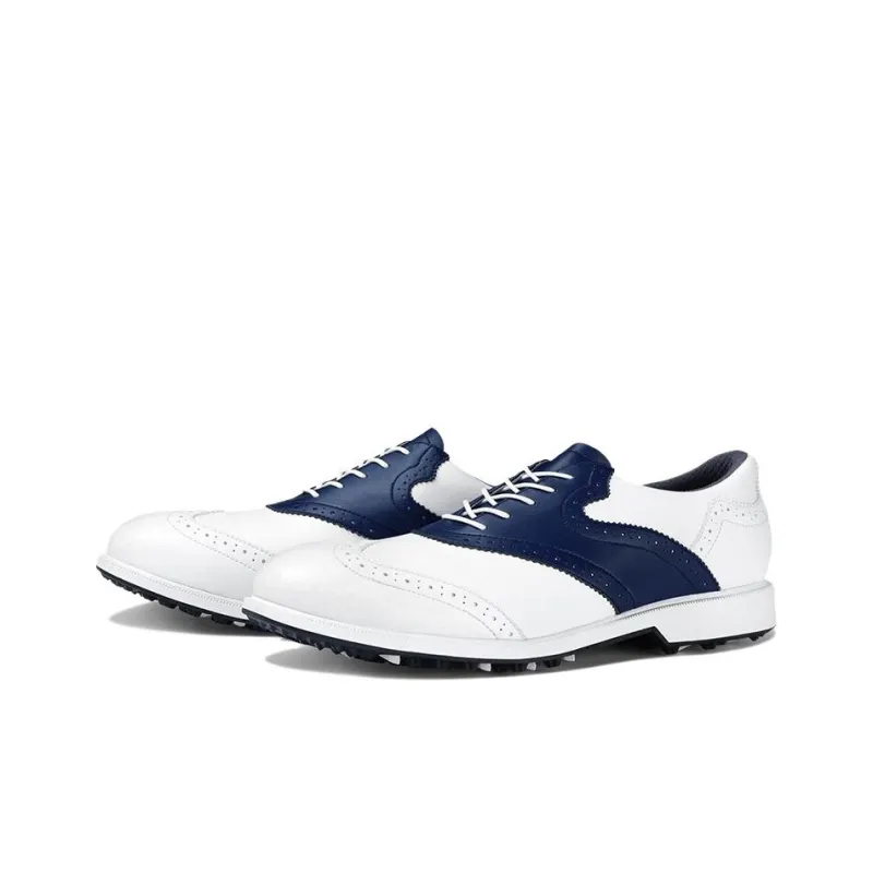 PGA Anti-Slip Wear-Resistant Low-Top Golf Shoes Men's White Blue-1