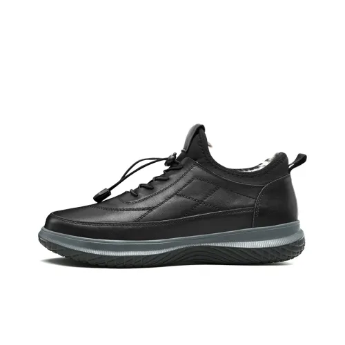 Laoks Men's Casual Shoes Men Low-Top Black