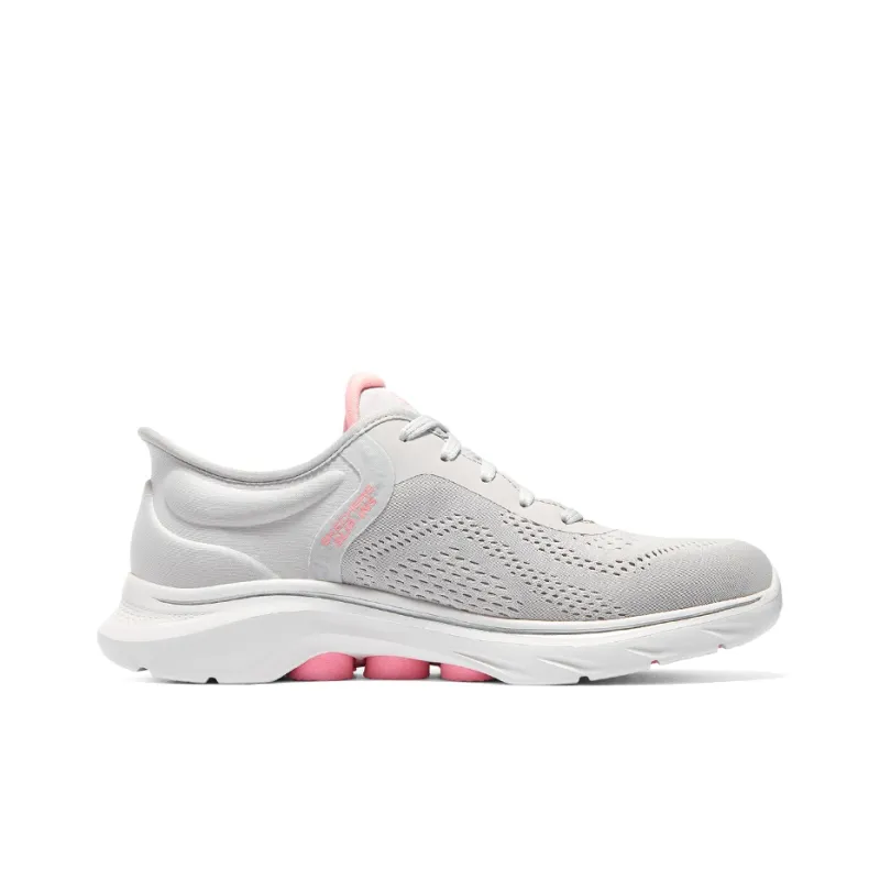 Skechers GO WALK 7 Cushioning Slip Resistant Waterproof Rebound Low Top Running Shoes Women's Gray Pink-1