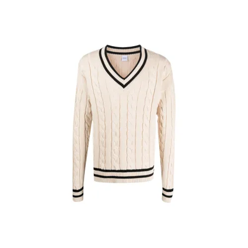 ASPESI Stripe-detail Cable-knit Jumper