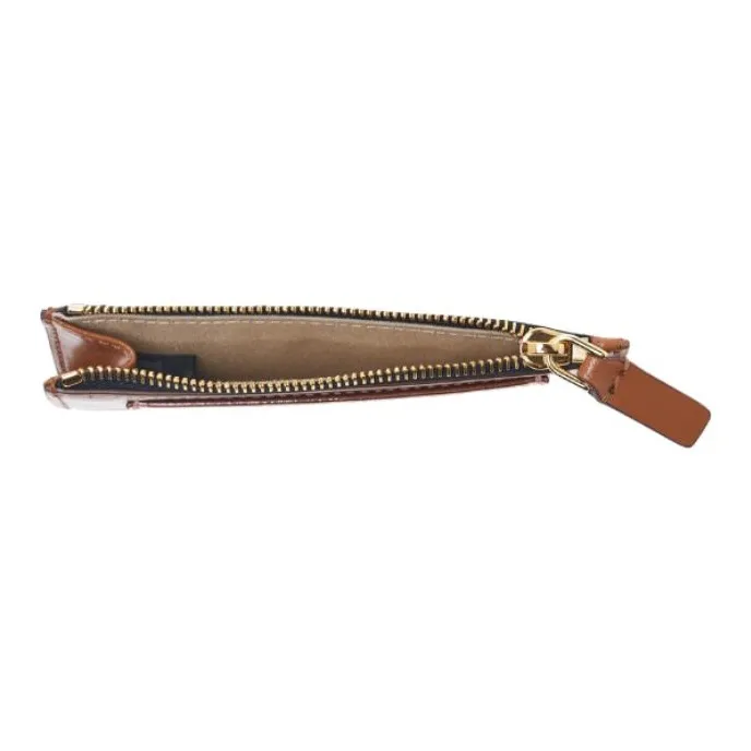 MARNI Calfskin Wallets Card Holders Women's Brown & Light Pink-3