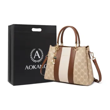AOKANG PVC Lady Dior Bag Tote Handbag, Shoulder Bag, Crossbody Bag Tubas Women's Coffee Brown/Glazed Green
