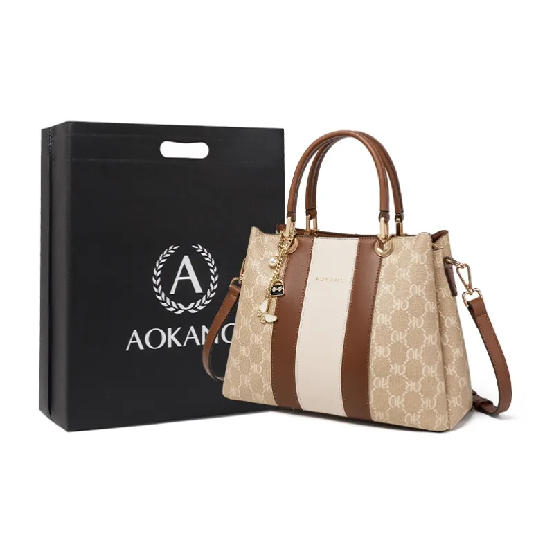 AOKANG PVC Lady Dior Bag Tote Handbag, Shoulder Bag, Crossbody Bag Tubas Women's Coffee Brown/Glazed Green-0