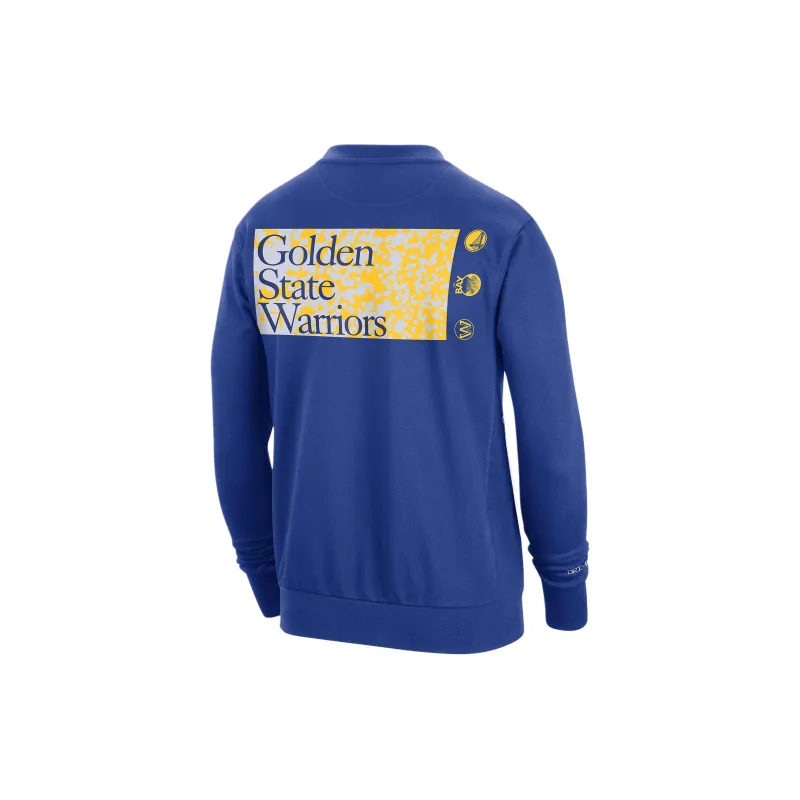 Nike Golden State Warriors Standard Issue Men's Nike Dri FIT Nba Crew Neck Sweatshirt-1
