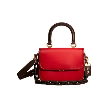 COACH Rogue Glove Tanning Portable Crossbody Bag Shoulder Bag Small Size Women's Candy Apple Multicolor