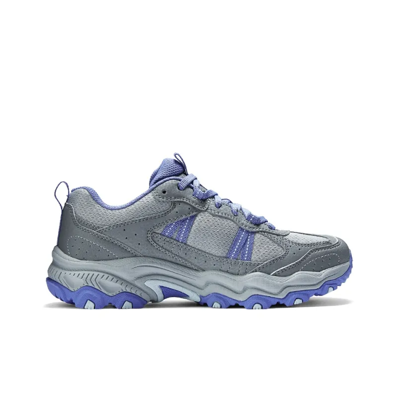 Skechers Stamina Cushioning Wear Resistant Low Top Outdoor Shoes Women's Gray Purple-1