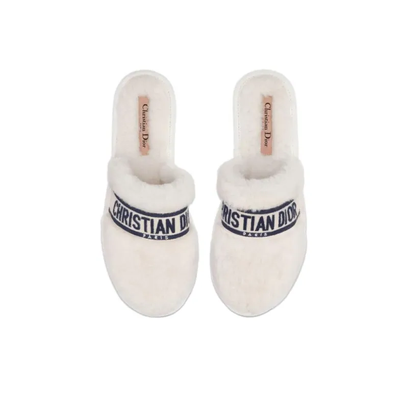 DIOR Chez Moi Casual Single Shoes Women's White Black-2