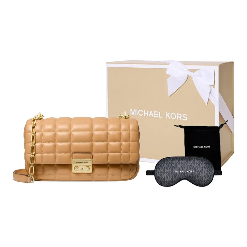 MICHAEL KORS Sheepskin Pillow Bag Handbag Shoulder Bag Large Size Women's Peanut Butter Color-7