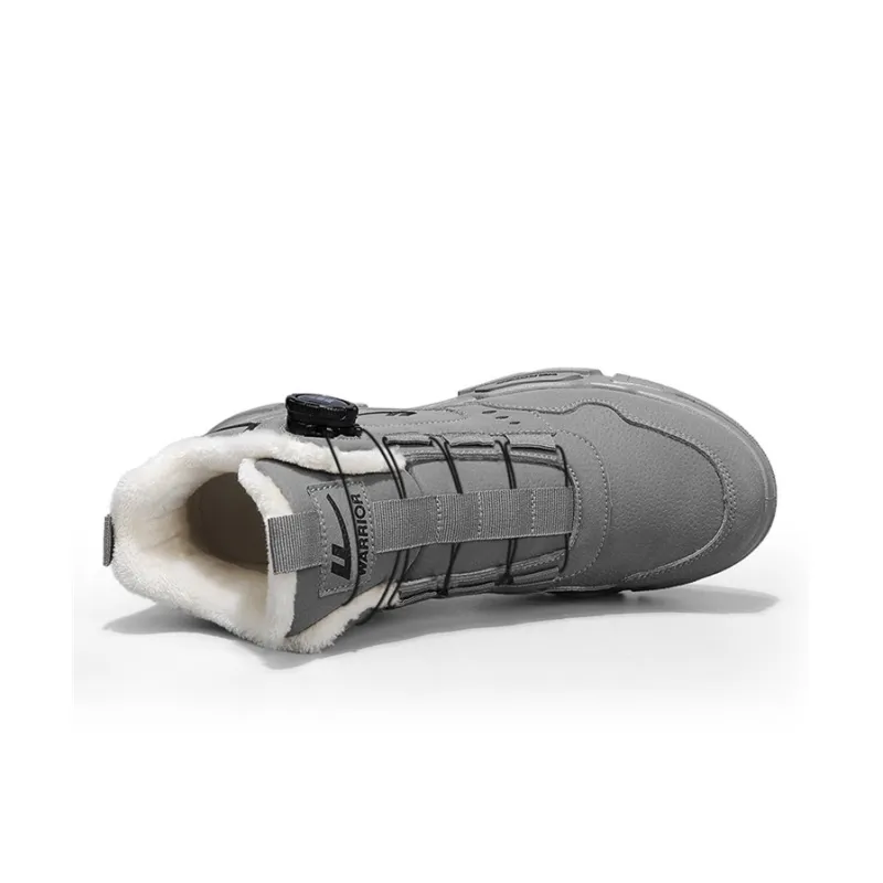 Warrior Short Mid Calf Martin Boot Unisex Gray-3