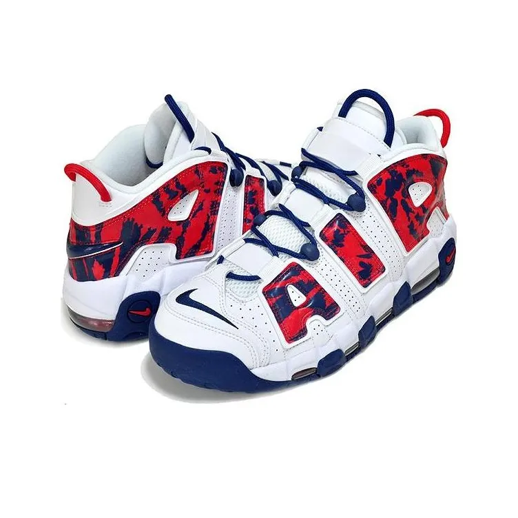 Nike Air More Uptempo Red Navy Camo-3