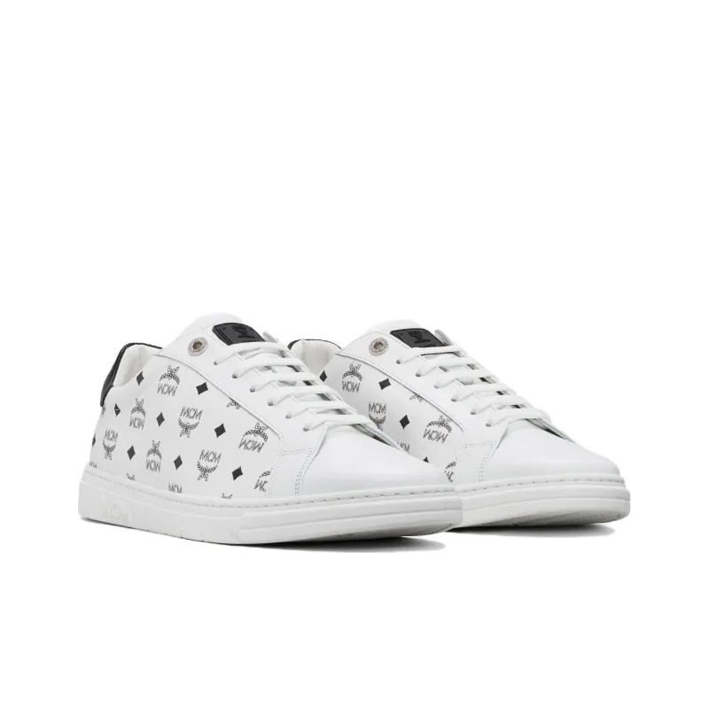 MCM Low Top Stylish Skateboarding Shoes Men's White-1