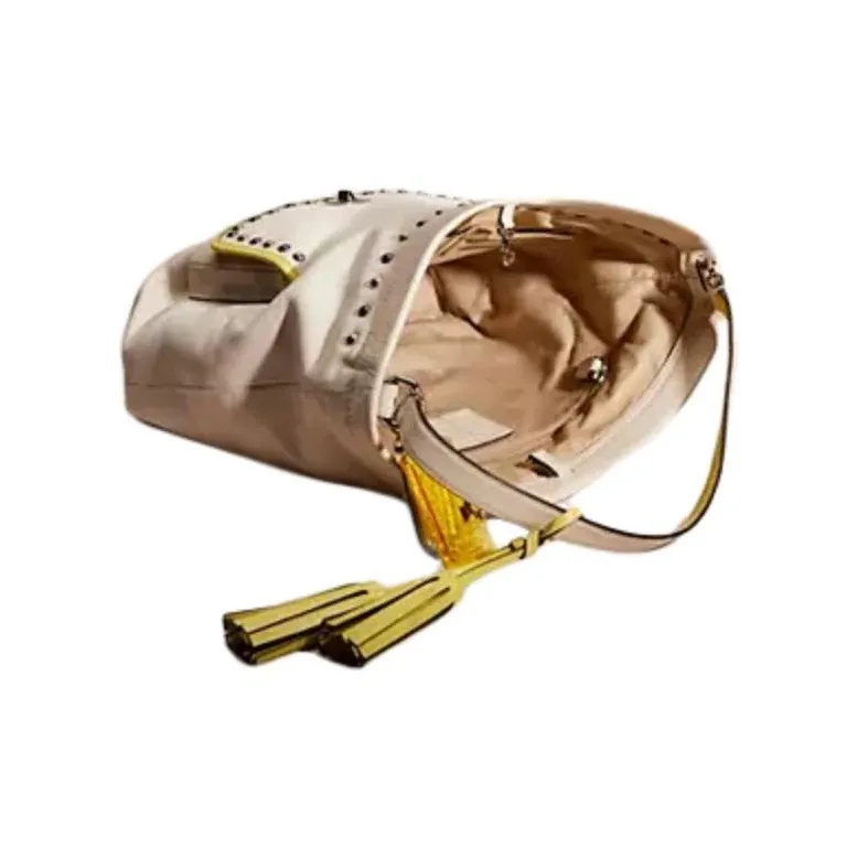 COACH Legacy Glove Tanning Bucket Bags Shoulder Bags Handbags Large Size Women's Cream White-2