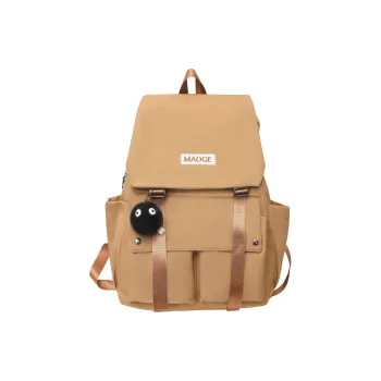 Parker Bear Canvas Backpack Unisex Khaki/Black/Burgundy/White