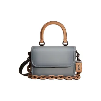 COACH Rogue Glove Tanning One Shoulder Handbags Small Size Women's Sage Green Multiple