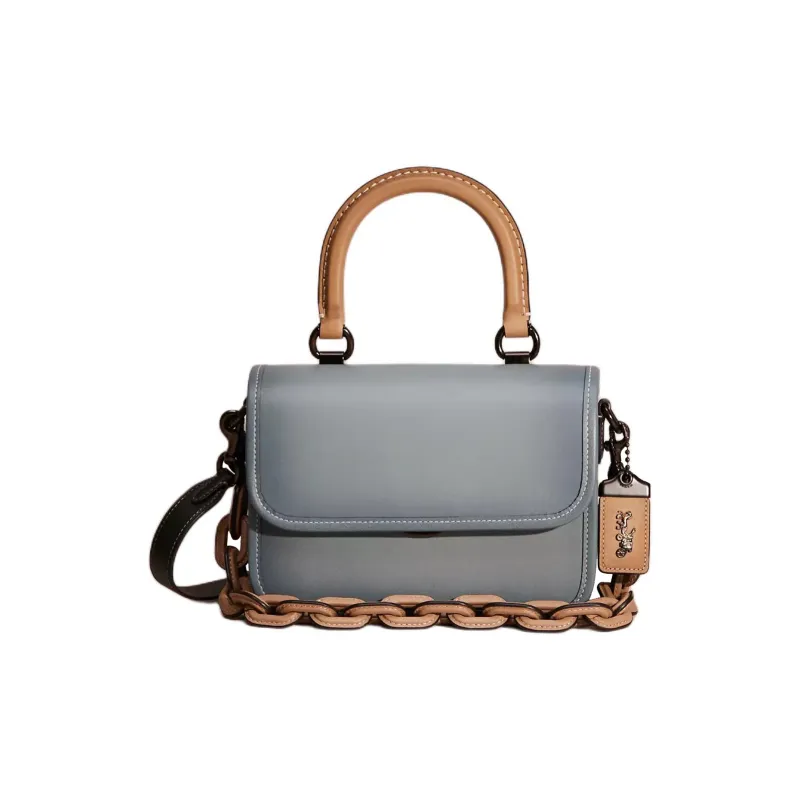 COACH Rogue Glove Tanning One Shoulder Handbags Small Size Women's Sage Green Multiple-0