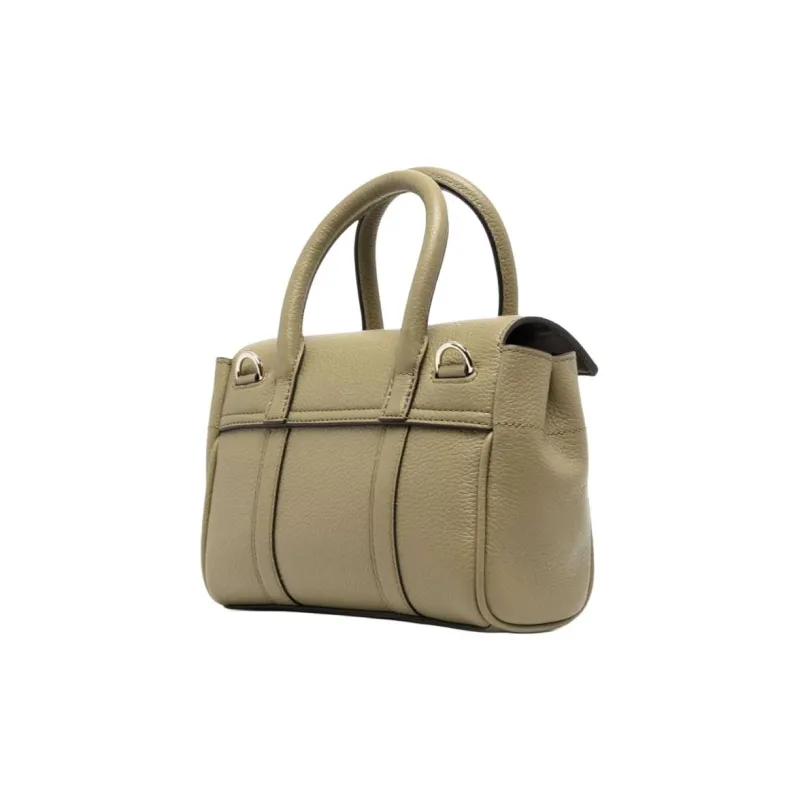 Mulberry Bayswater Genuine Leather One Shoulder Handbags Mini Women's Khaki Green-1