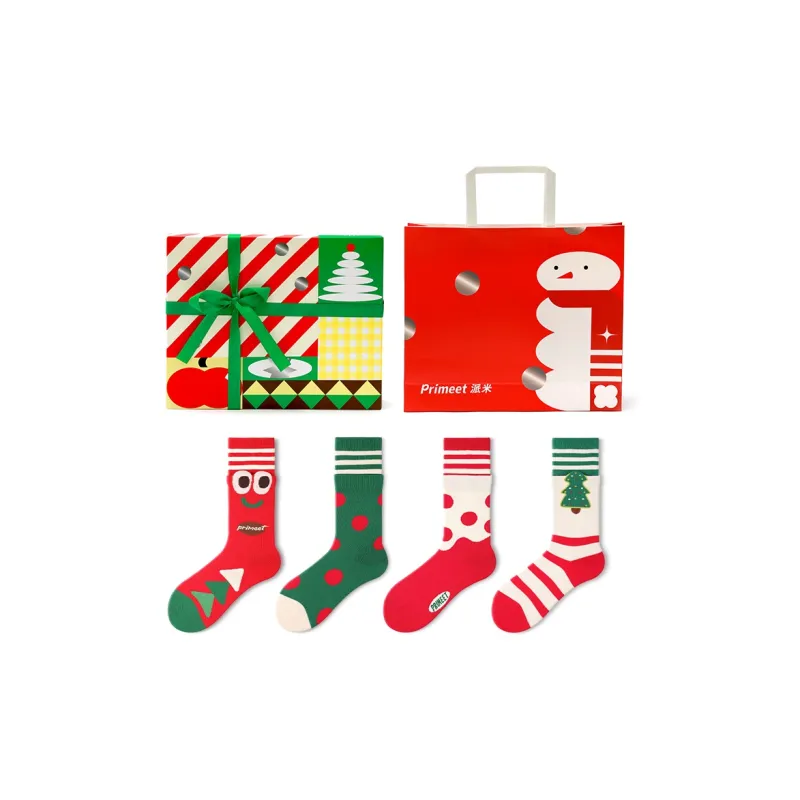 Primeet Mid Calf Socks Unisex 5 Pairs Gift Box Set-29