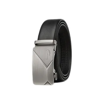 Crocodile Box Automatic Buckle Top Grain Cow Leather Genuine Leather Belt Men's 3.5CM