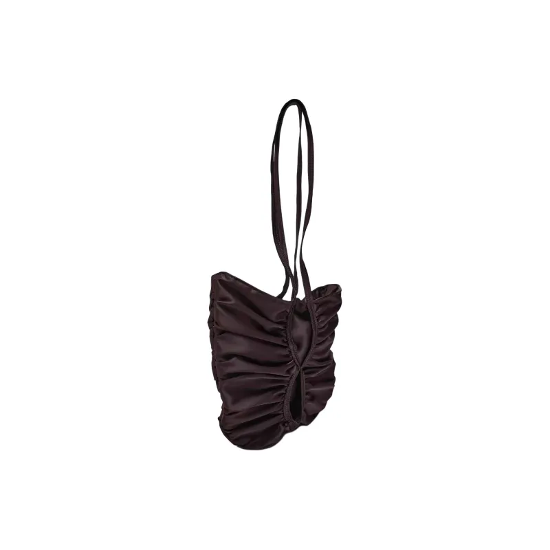 ZARA Polyester Shoulder Bag Crossbody Bag Handbag Mini Women's Dark Red-2