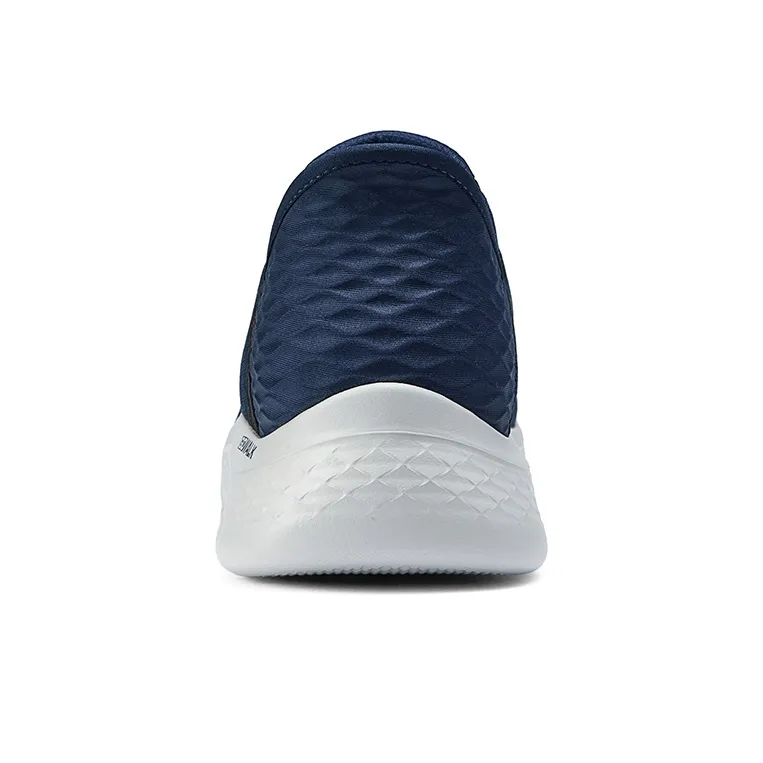 Skechers Go Walk Fle Cushioning Wear Resistant Low Top Running Shoes Men's Blue-4