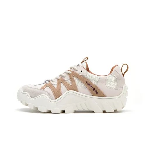 Marie Claire Casual Shoes Women's Low-Top Versailles Milky White + Brown